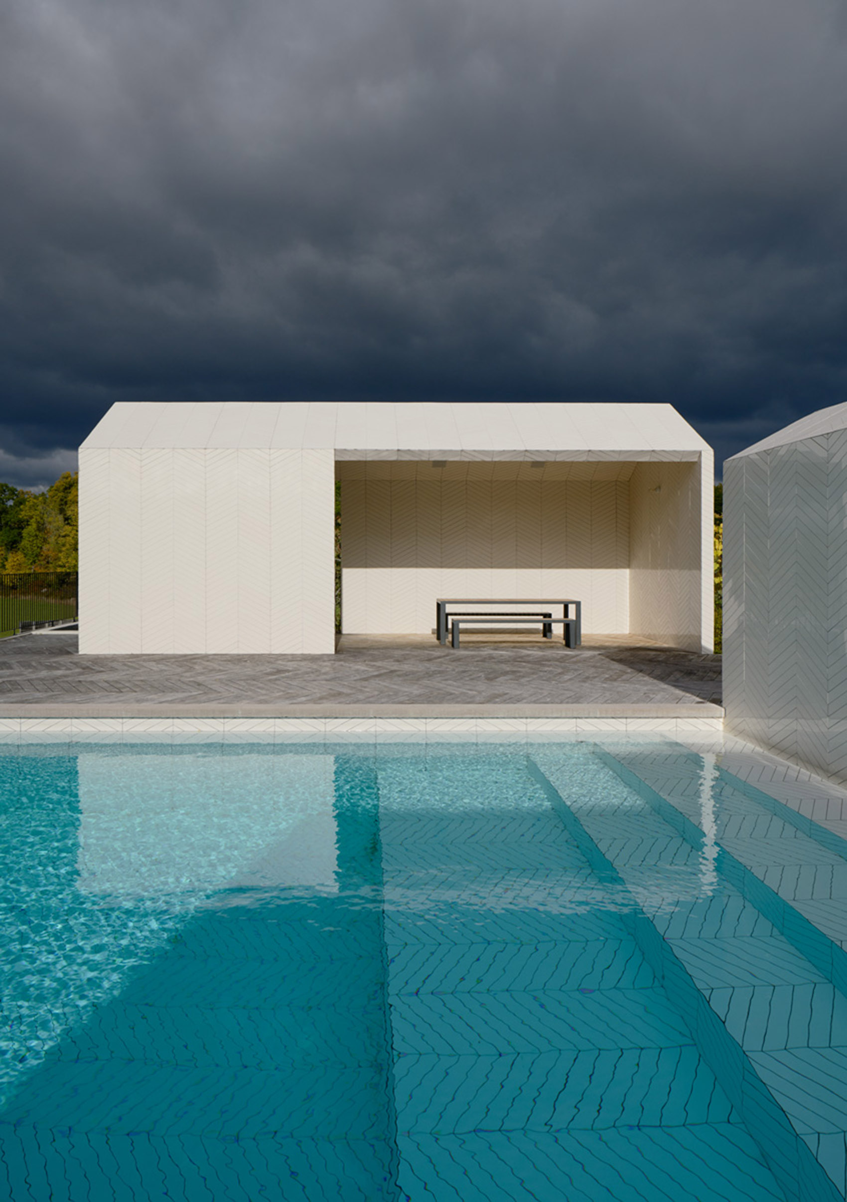 Parquet Patterned Pool and Spa, Sweden / Claesson Koivisto Rune ...