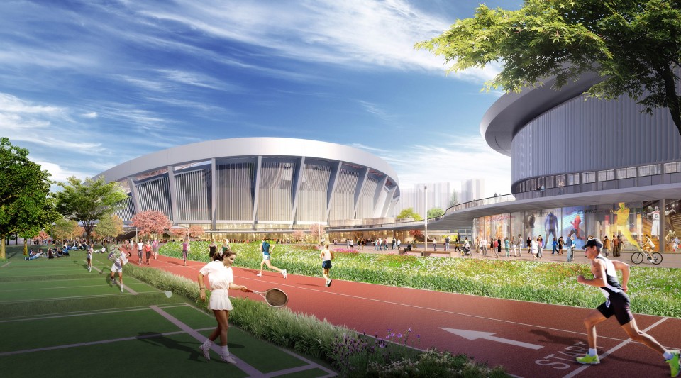005-The urban planning for Shanghai Xujiahui Sports Park By HPP