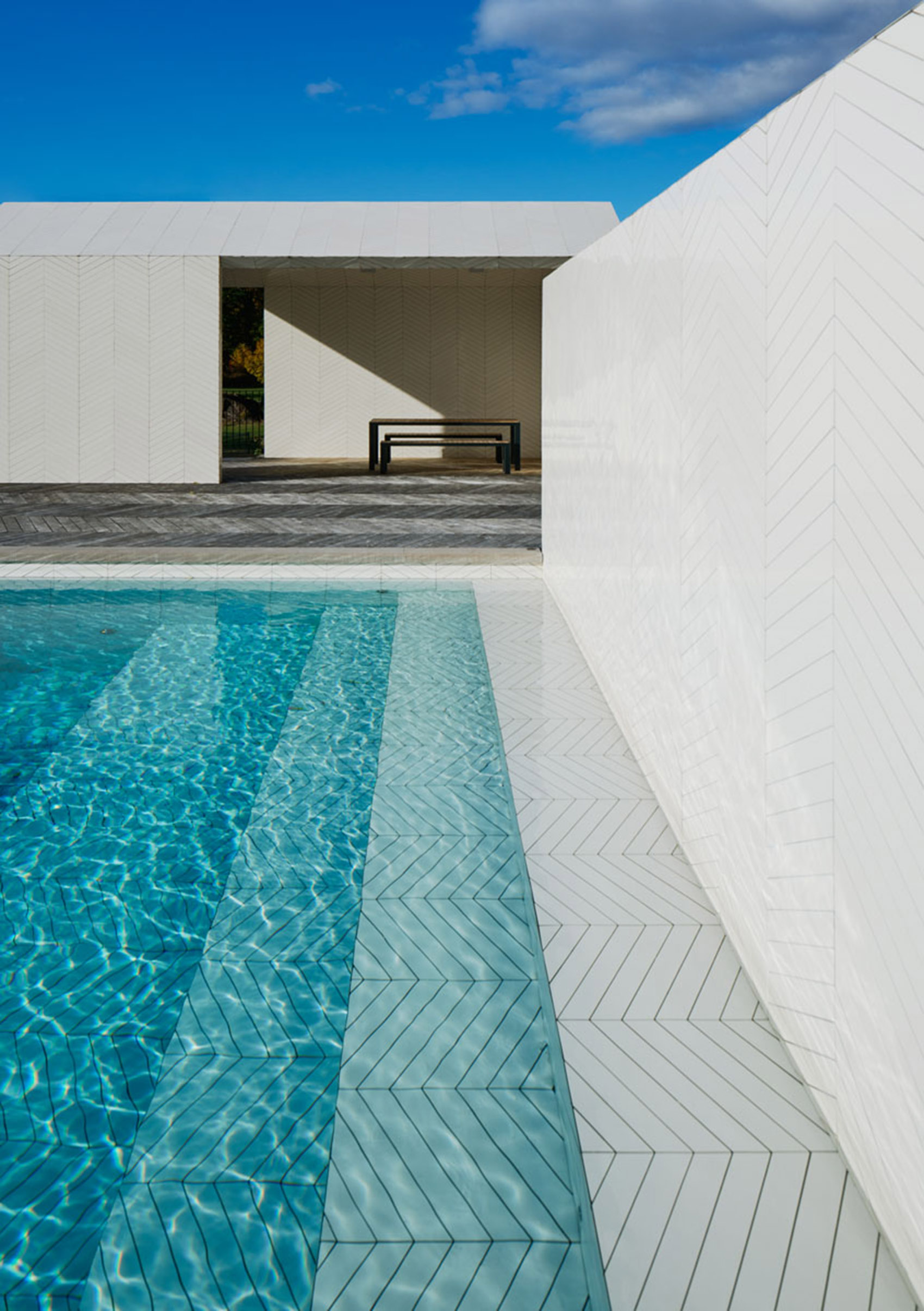 Parquet Patterned Pool and Spa, Sweden / Claesson Koivisto Rune ...