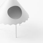 New side tables “tent” and a coat stand “koeda” for Capellini By nendo