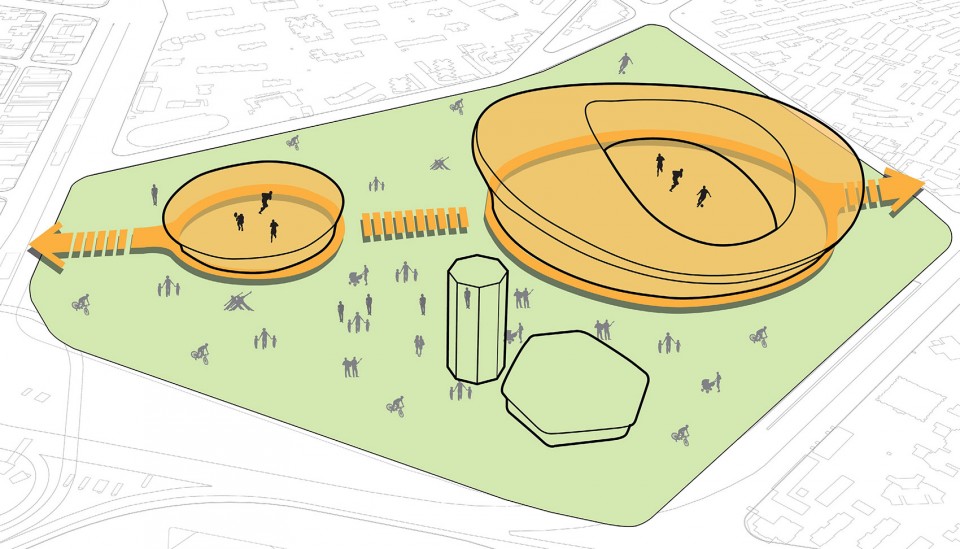 008-The urban planning for Shanghai Xujiahui Sports Park By HPP