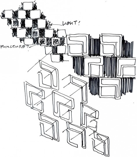 9-concept sketch2_Shanghai Landmark Center_Aedas