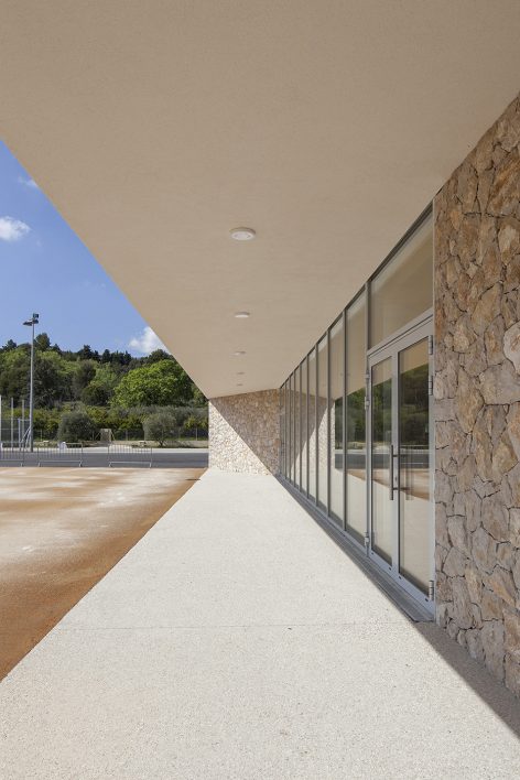 Sports complex and school canteen