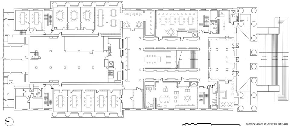 National library of Lithuania 1ST floor plan