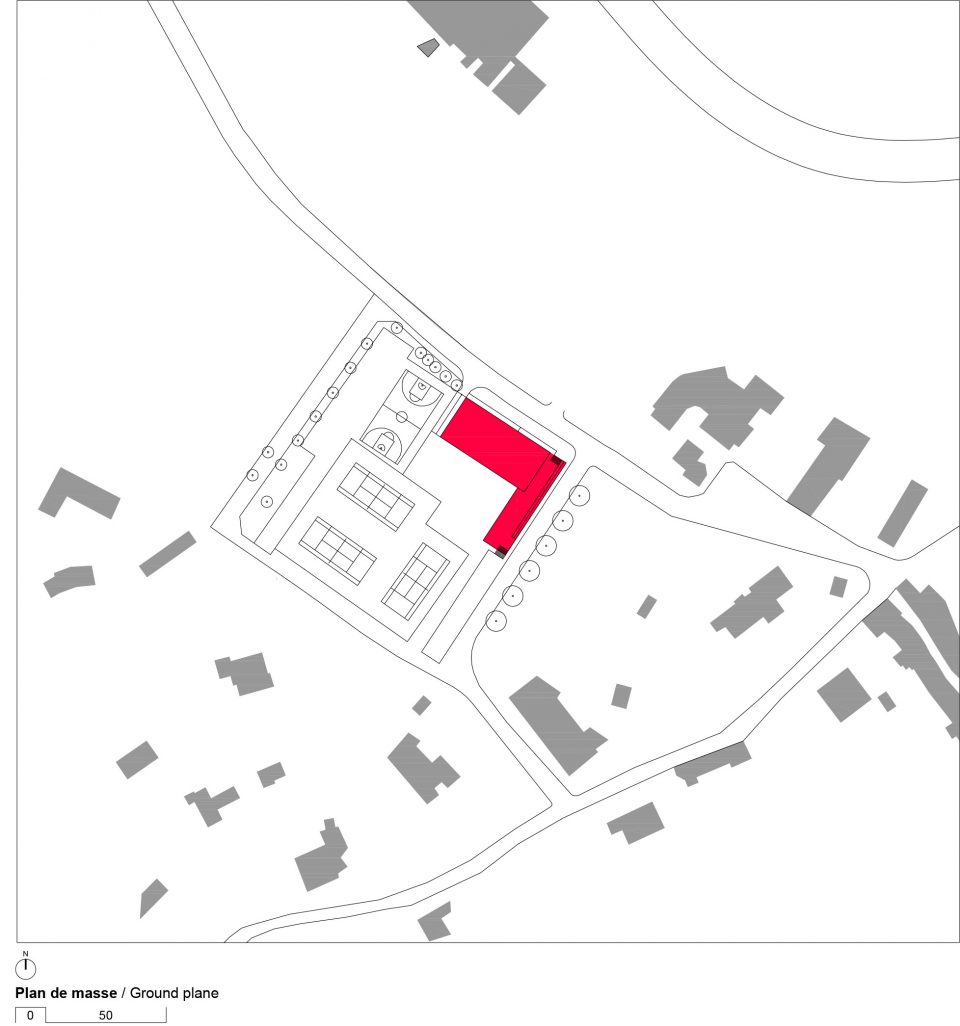 Sports complex and school canteen