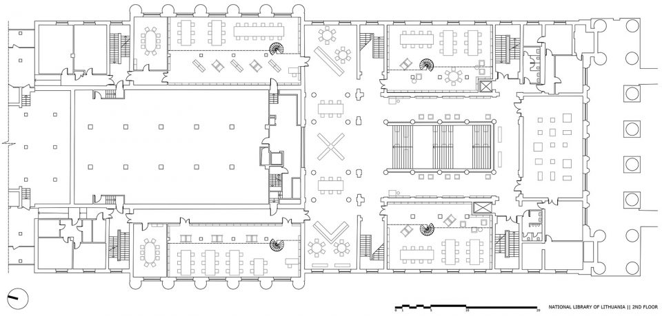 National library of Lithuania 2ND floor plan
