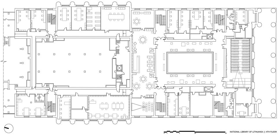 National library of Lithuania 4TH floor plan