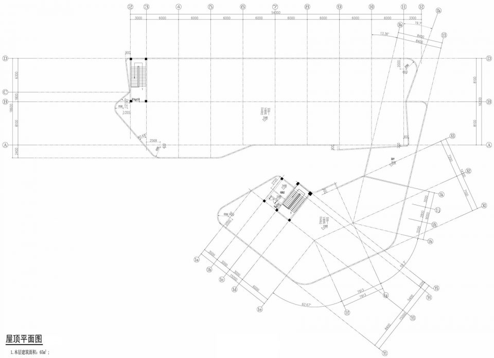 roof plan Yuqu Culture and Sports Center ADASTUDIO 1