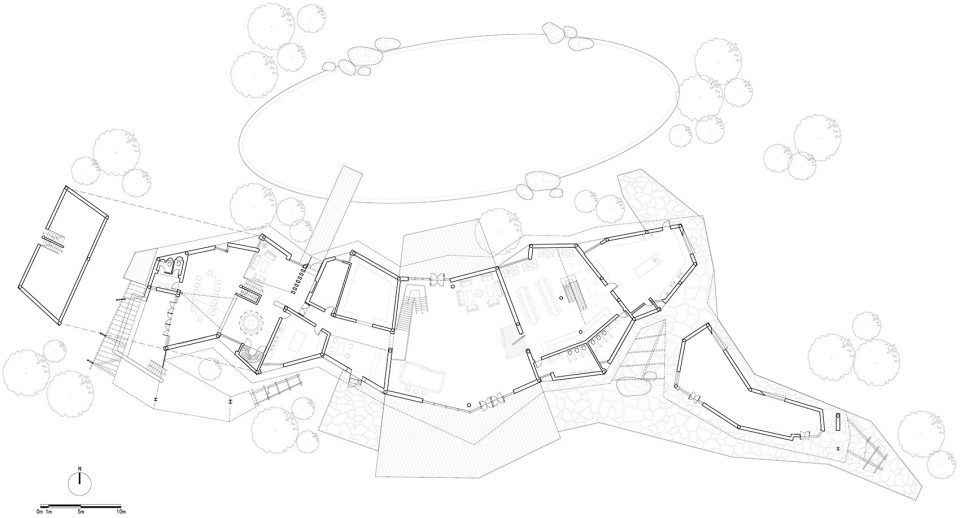 ground floor plan Lanshi Xidi Clubhouse Wang Cai Associates