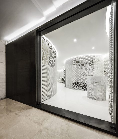 Space of Lace Pattern—Lily Nails Salon Blue Harbor Store By Arch Studio