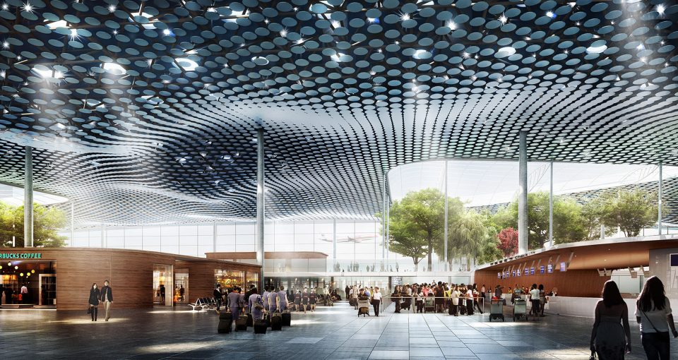 Hangzhou Xiaoshan Airport Terminal 4 competition By Powerhouse Company Benthem Crouwel Architects