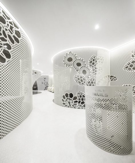 Space of Lace Pattern—Lily Nails Salon Blue Harbor Store By Arch Studio