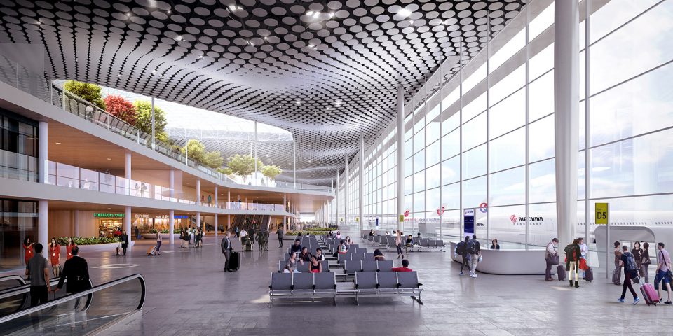 Hangzhou Xiaoshan Airport Terminal 4 competition By Powerhouse Company Benthem Crouwel Architects