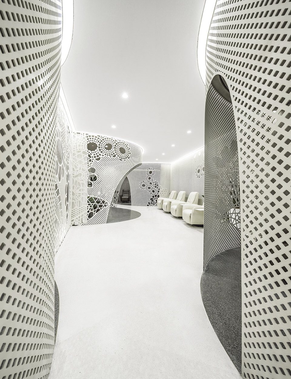 Space of Lace Pattern—Lily Nails Salon Blue Harbor Store By Arch Studio