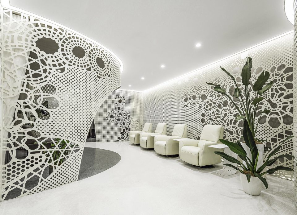 Space of Lace Pattern—Lily Nails Salon Blue Harbor Store By Arch Studio