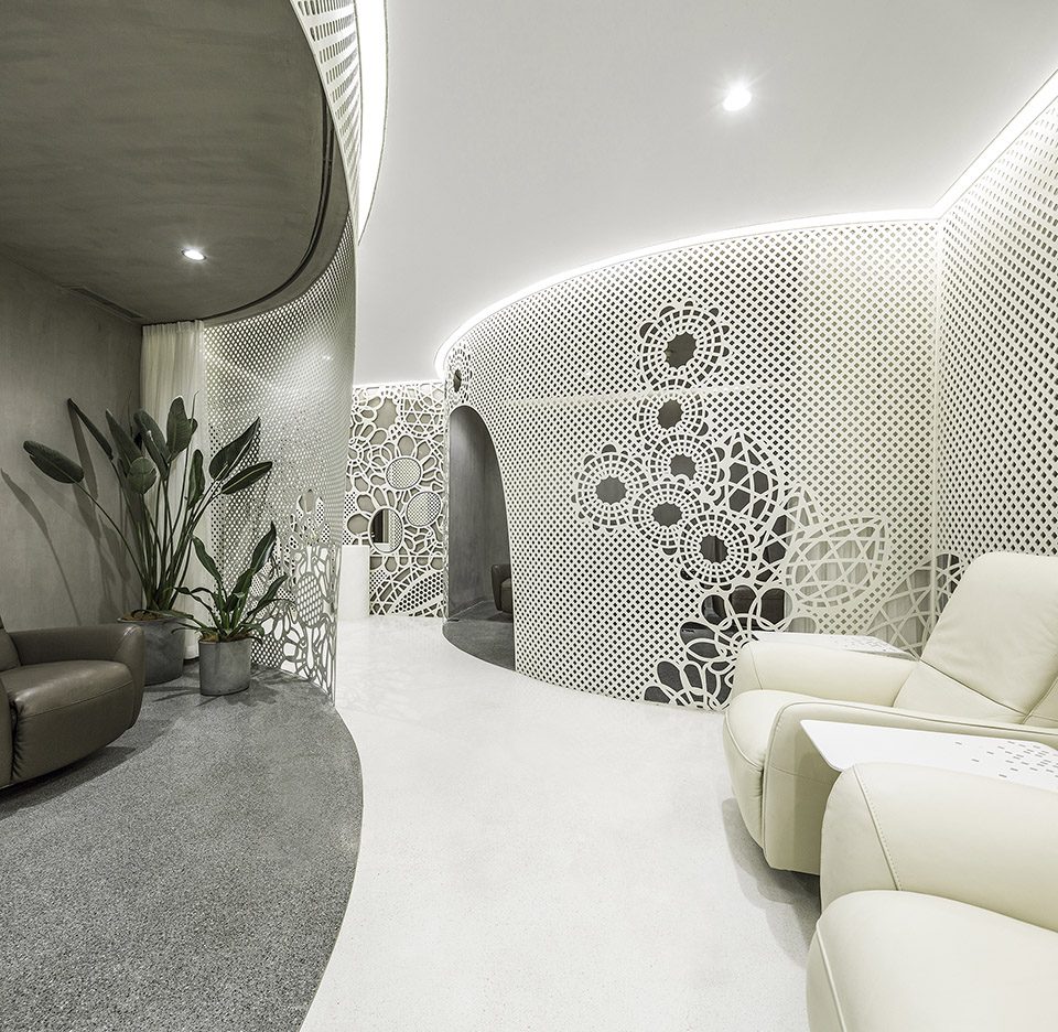 Space of Lace Pattern—Lily Nails Salon Blue Harbor Store By Arch Studio