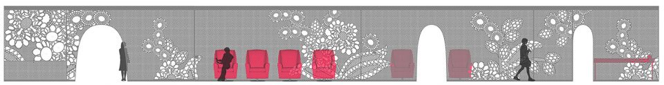 Space of Lace Pattern—Lily Nails Salon Blue Harbor Store By Arch Studio