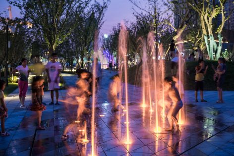 夜景 万科公园大道 DH景观设计