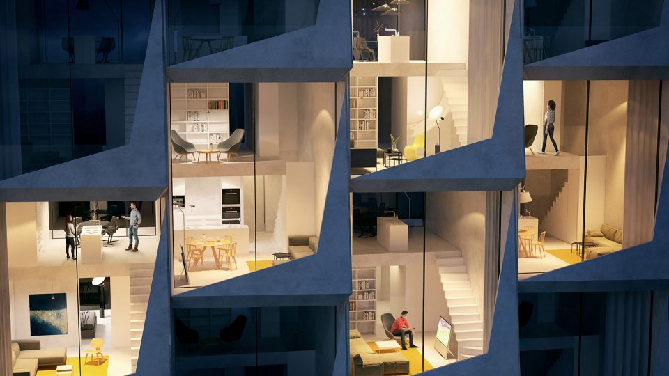 Peter Pichler Architecture looping towers Netherlands DUPLEX FACADE