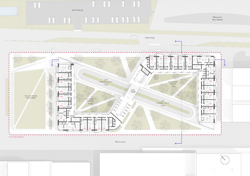 Peter Pichler Architecture looping towers Netherlands PLAN LEVEL 5 400