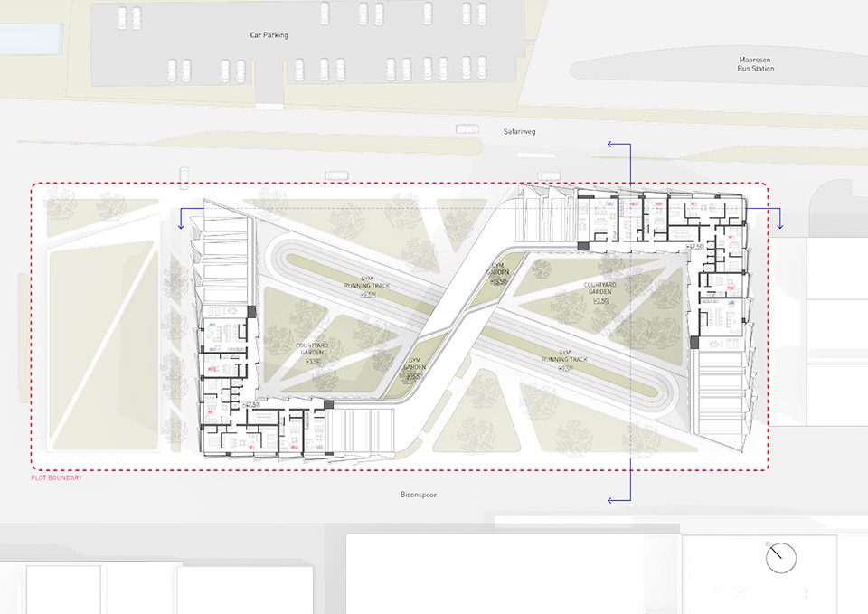 Peter Pichler Architecture looping towers Netherlands PLAN LEVEL 14 400