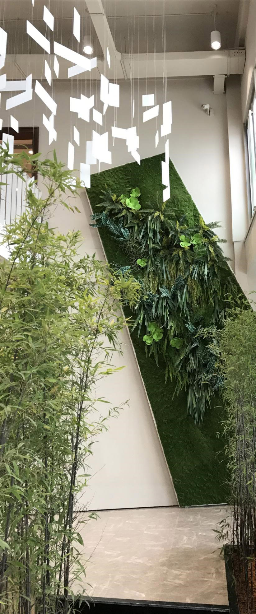菱形植物墙 室内 万科公园大道 物唯设计