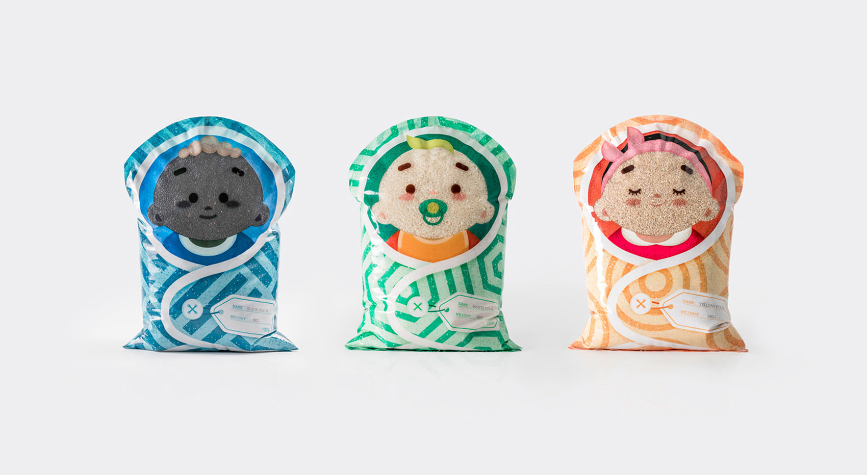GIMME A HUG – Package design for rice series by RONG Design - 谷德设计网