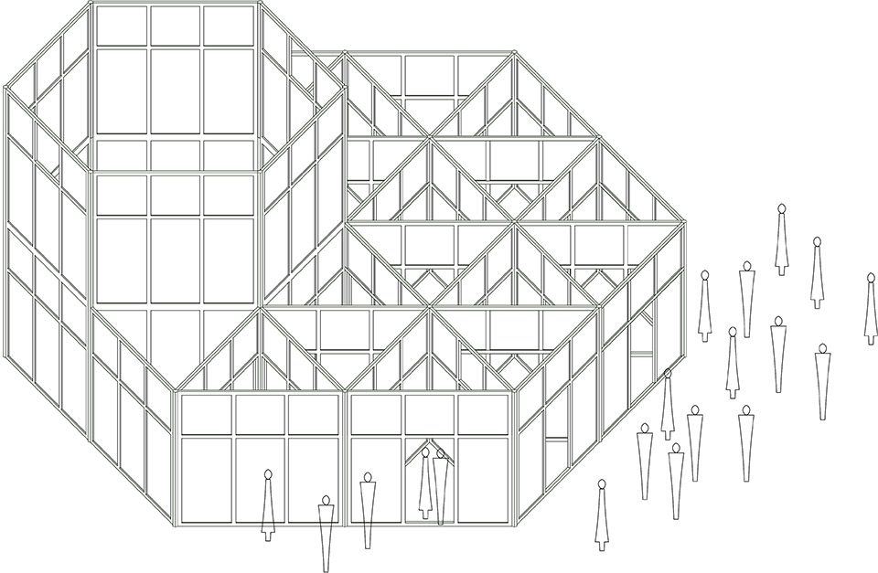 JQTS GALLERY drawing 004 AXONOMETRIC