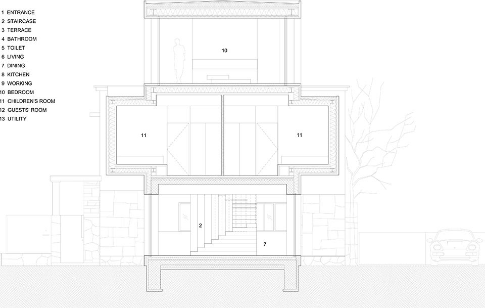 OFIS 3SHOEBOX HOUSE PHOTO TOMAZ GREGORIC SectionBB