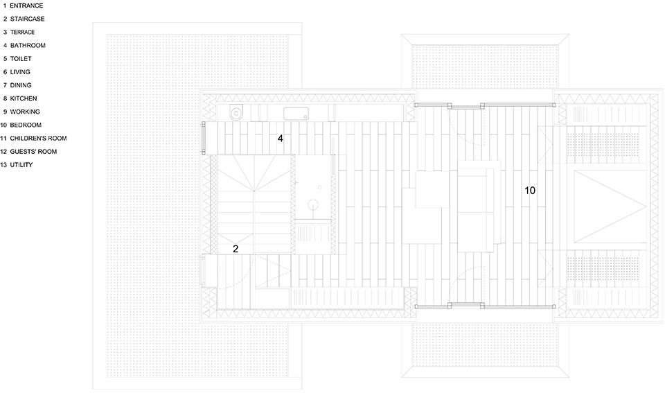 OFIS 3SHOEBOX HOUSE PHOTO TOMAZ GREGORIC plan Second Floor