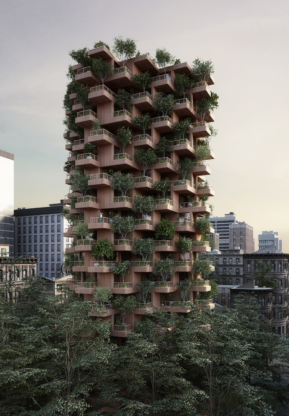 'Tree Tower Toronto', Canada by Penda - 谷德设计网