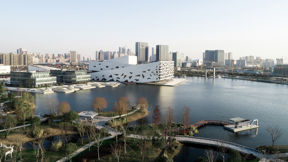 hangzhou yuhang opera china by henning larsen