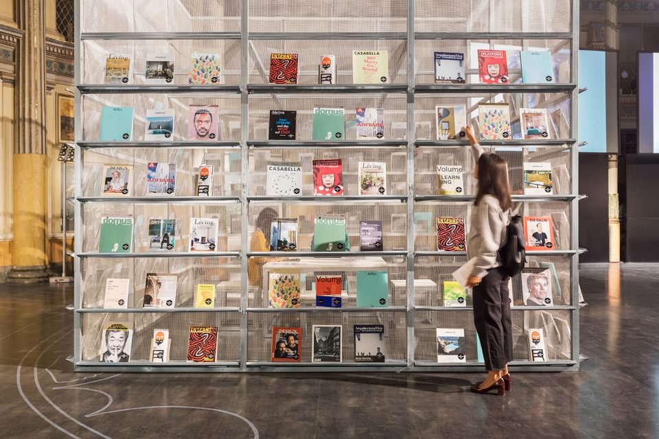 A pop up wireframe newsstand By SET Architects