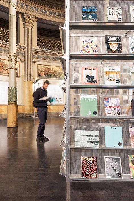 A pop up wireframe newsstand By SET Architects