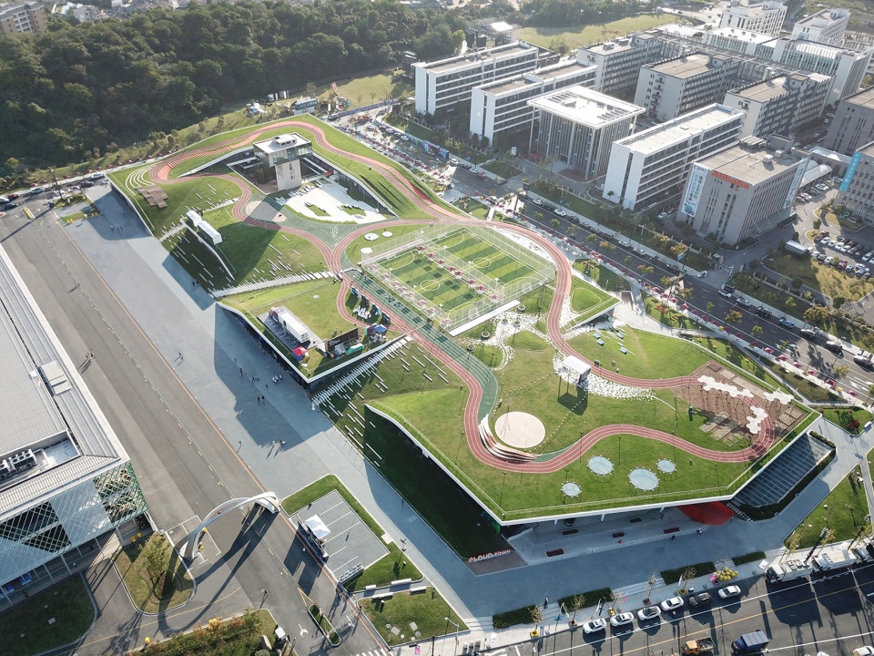 second stage of hangzhou cloud town exhibition center china by approach design