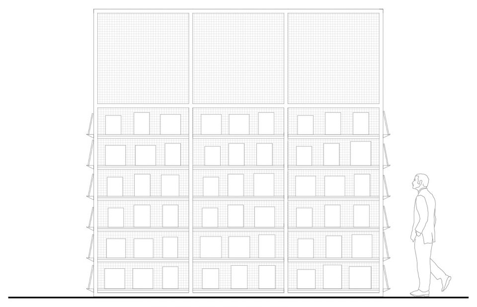 A pop up wireframe newsstand By SET Architects