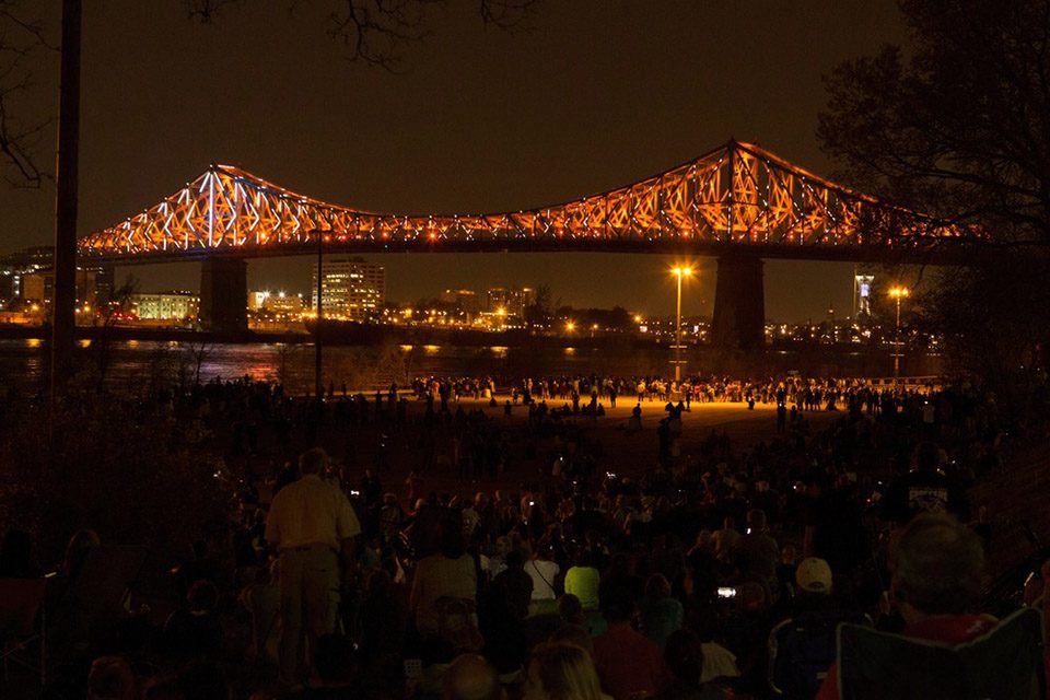 Illumination of the Jacques Cartier Bridge By Moment Factory