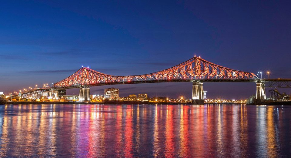 Illumination of the Jacques Cartier Bridge By Moment Factory