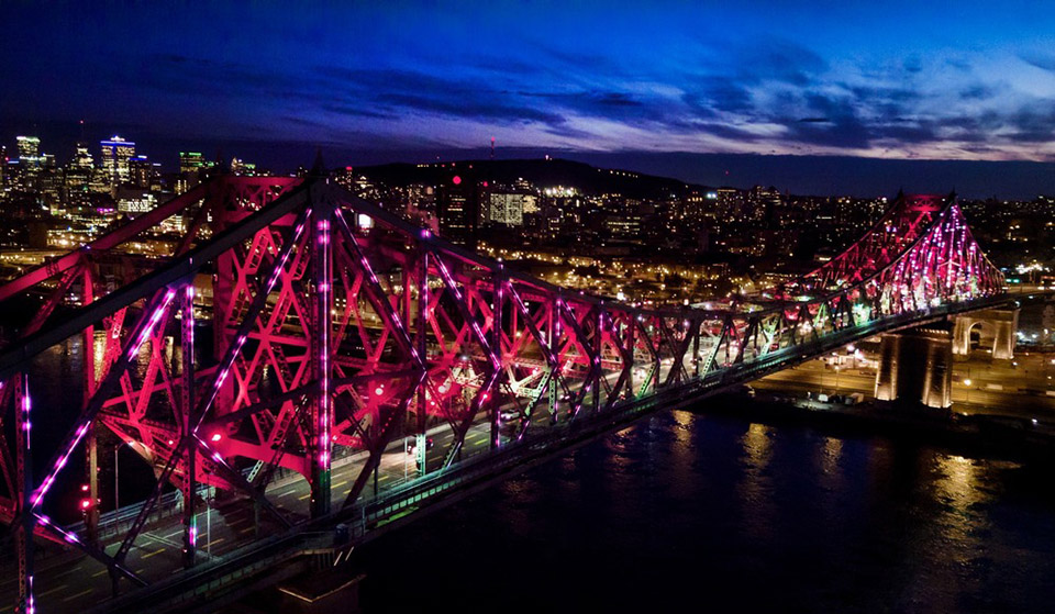 Illumination of the Jacques Cartier Bridge By Moment Factory
