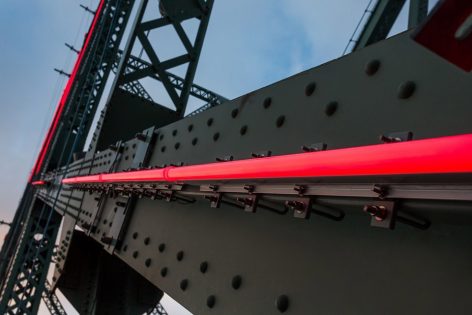 Illumination of the Jacques Cartier Bridge By Moment Factory