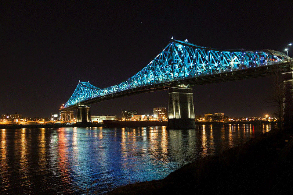 Illumination of the Jacques Cartier Bridge By Moment Factory