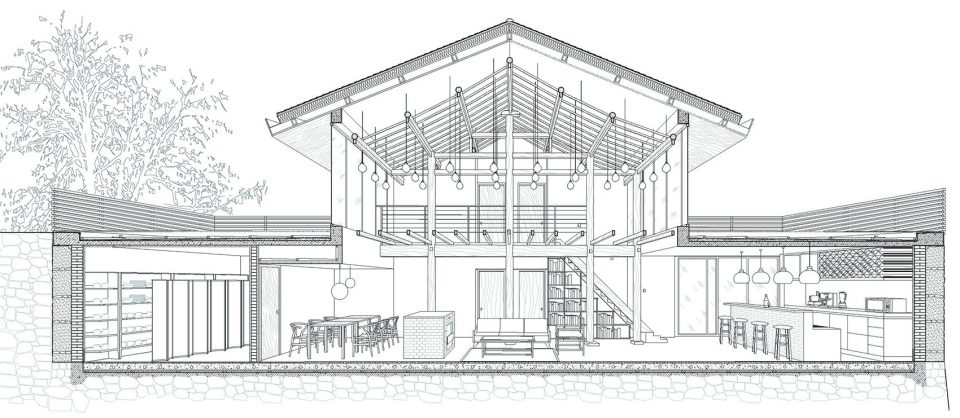 Half House:Facing a wall and thinking over By SU Architects