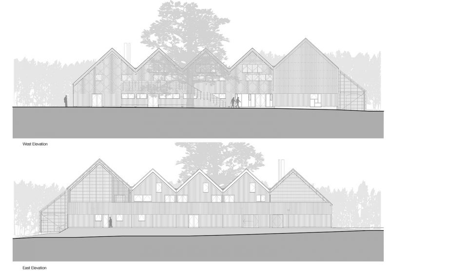 Bedales School of Art and Design Building COM 1696 PRES E2 Elevations 2
