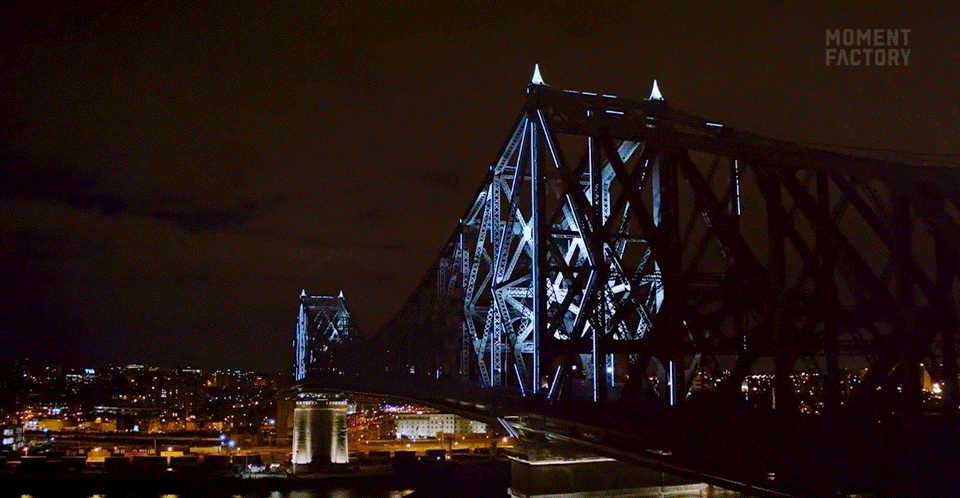 Illumination of the Jacques Cartier Bridge By Moment Factory