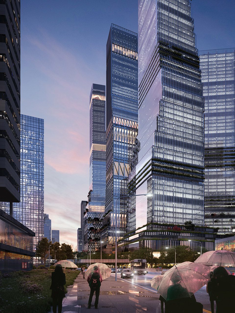 Shenzhen North Station Urban Design street view by mecanoo architecten