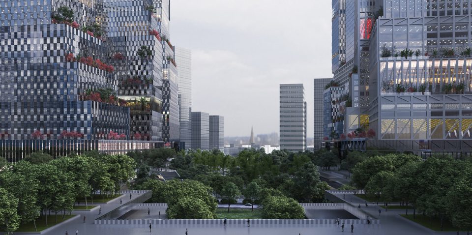 Shenzhen North Station Urban Design open green space by mecanoo architecten