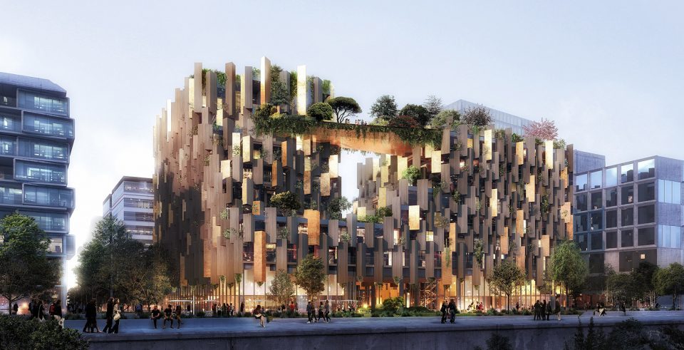 Aurore T5B Paris Hotel by Kengo Kuma Associates 960x491