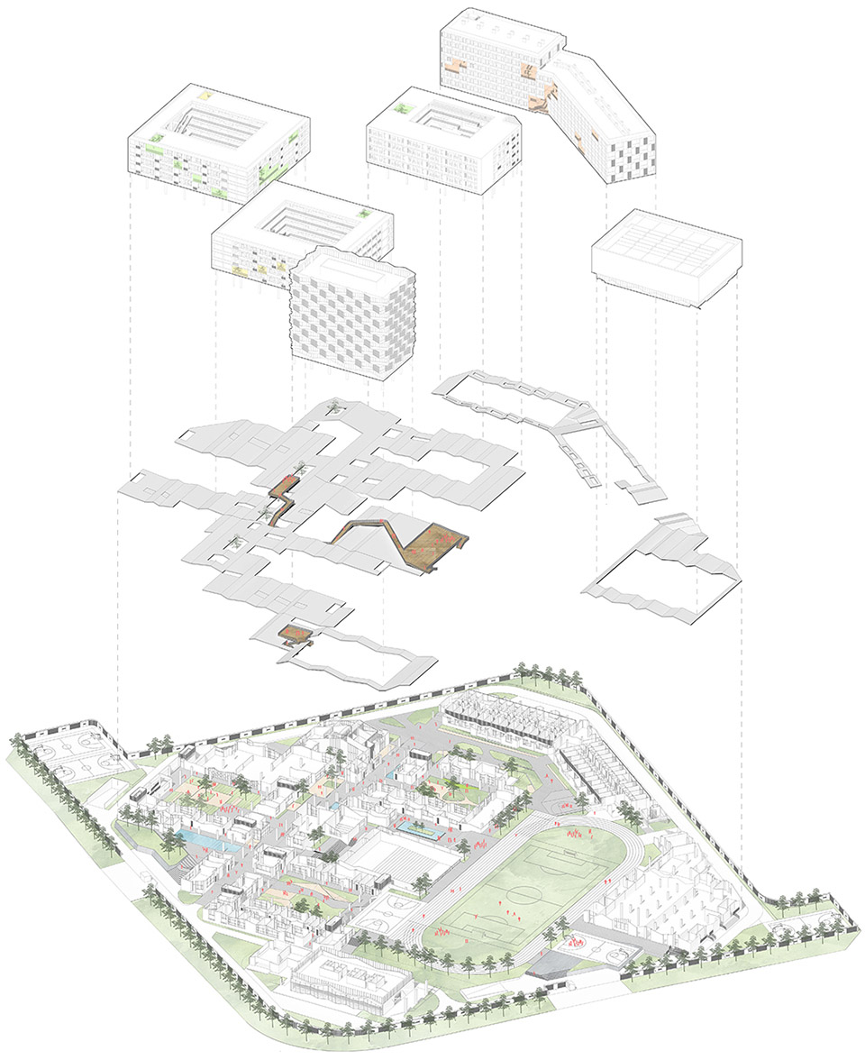 wandering on a meandering path to see the world yiwu foreign languages school by lycs architecture