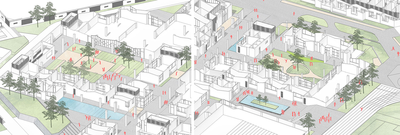 wandering on a meandering path to see the world yiwu foreign languages school by lycs architecture