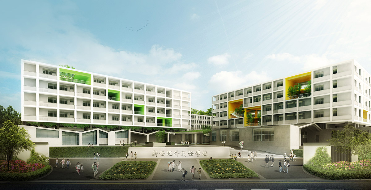 曲径通幽看世界:义乌新世纪外国语学校 / 零壹城市 - 谷德设计网
